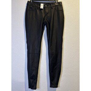 THE LIMITED (SIZE 0) Faux Cracked Leather Moto SKinny Stretch Jeans Pants